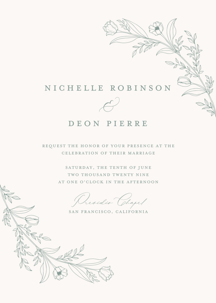 Seraphine Portrait | Off-White | Zola Wedding Invitations