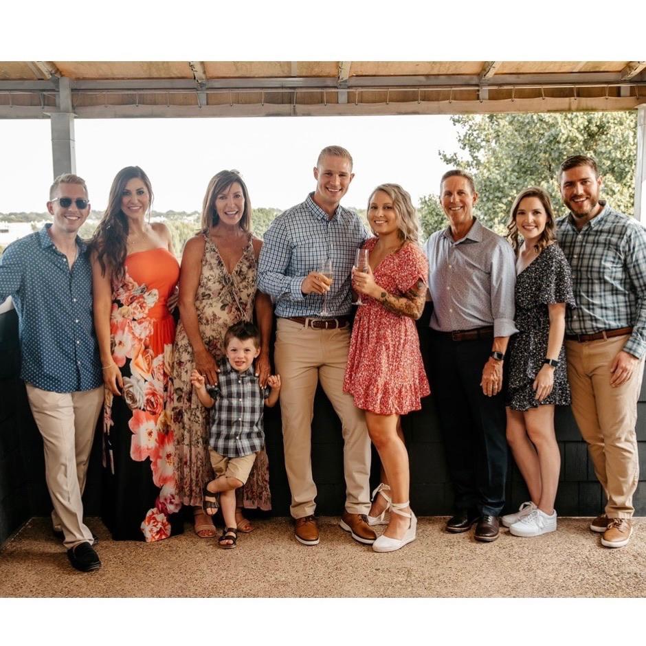 Celebrating Andrew and Sam's engagement in Dallas!