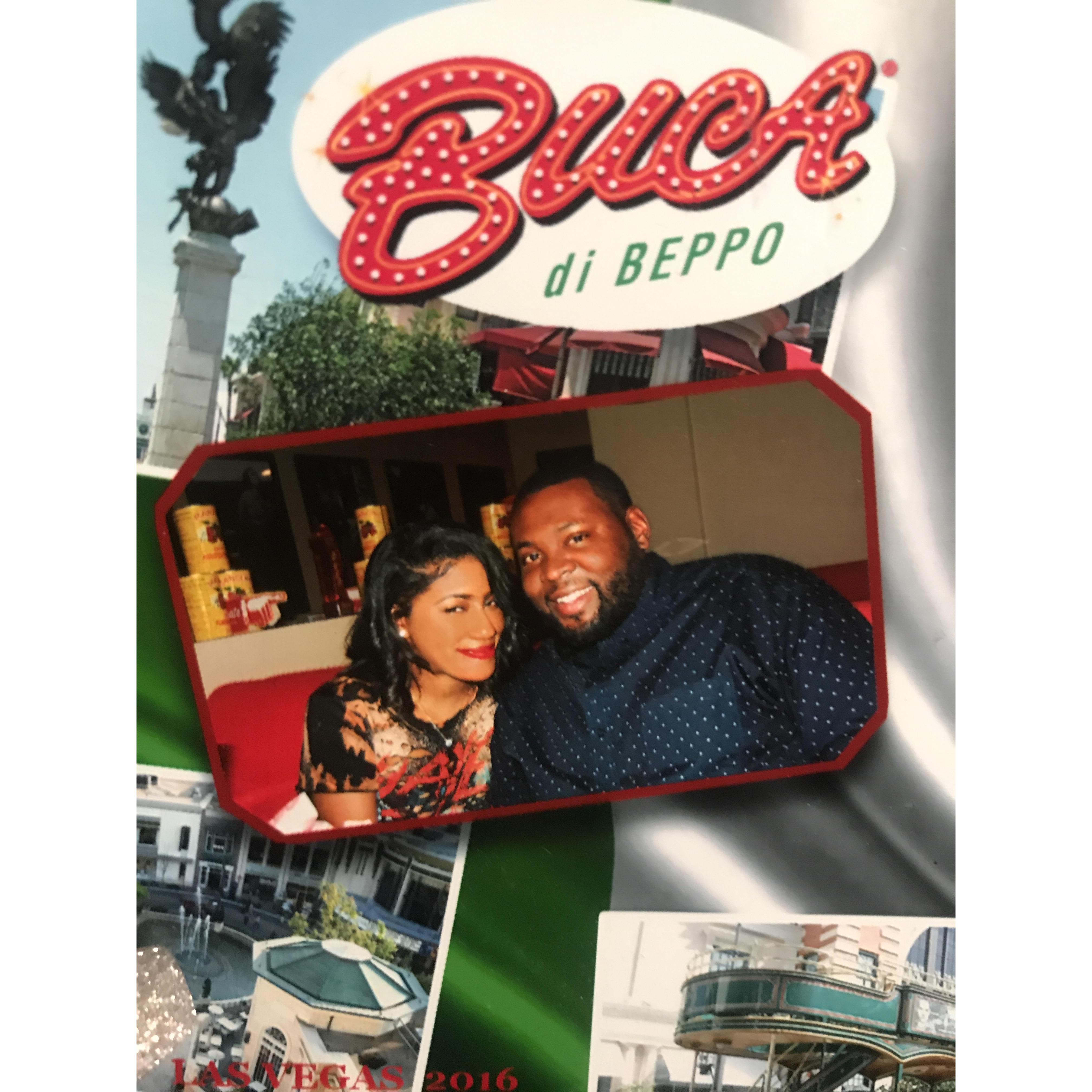 About our 3 time in Vegas, but our first time eating at the Infamous Bucca di Beppo!