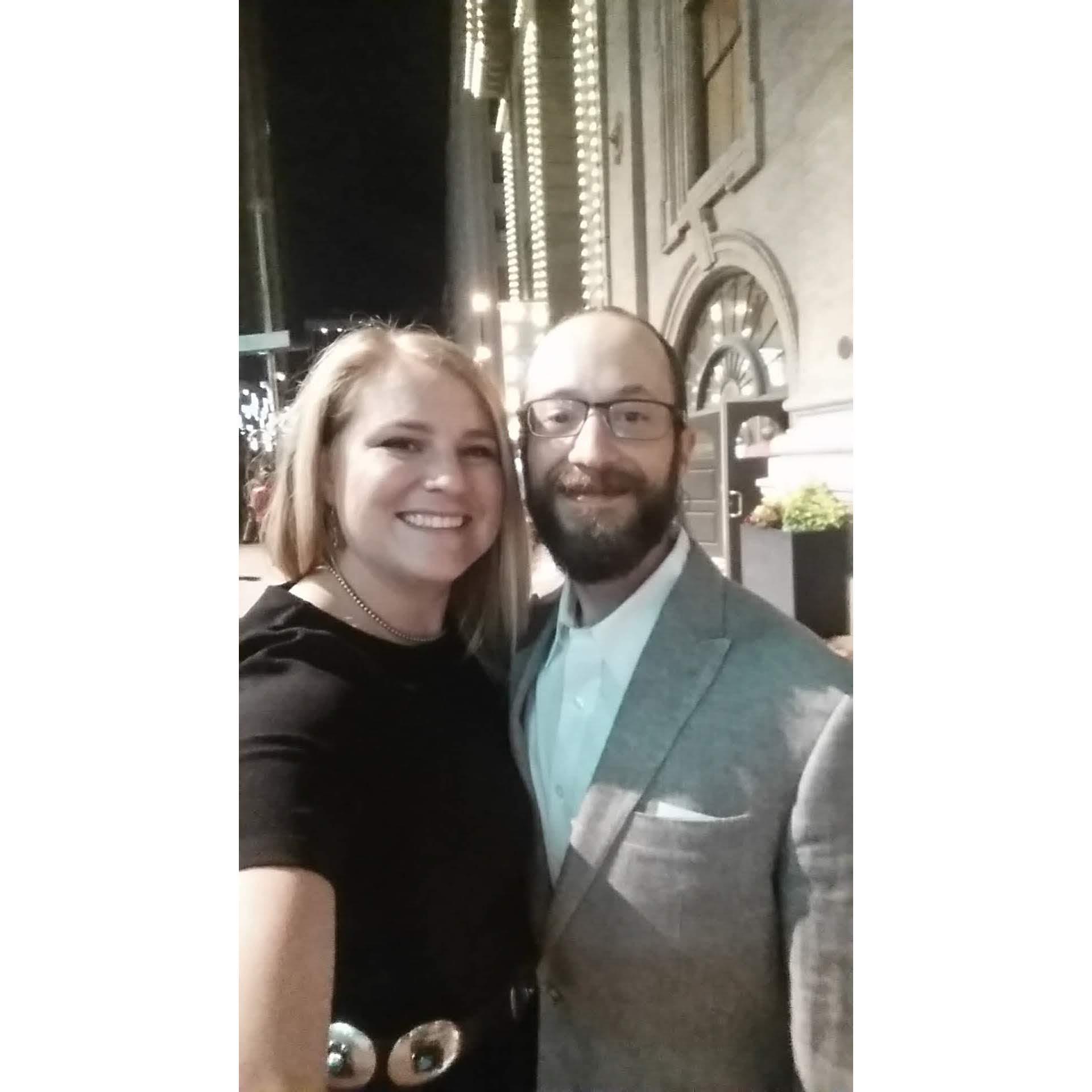 Date night at a Broadway play, Denver, Colorado, 2018.
