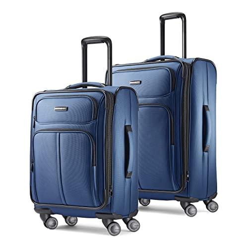 Samsonite Leverage LTE Softside Expandable Luggage with Spinner Wheels, Poseidon Blue, 2-Piece Set (20/25)