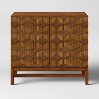 Tachuri Geometric Front 2 Door Cabinet Brown - Opalhouse™