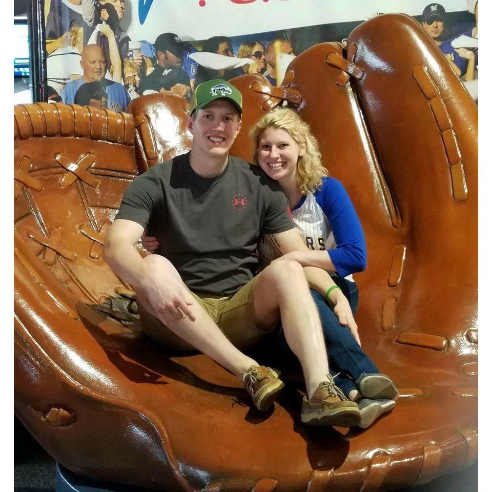 Nothing like a classic baseball mitt picture at a Milwaukee Brewer Game!
