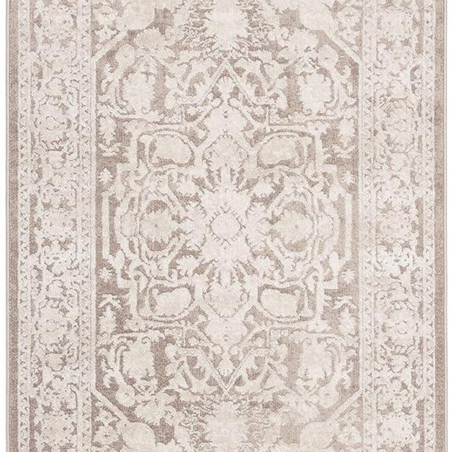 SAFAVIEH Reflection Collection Accent Rug - 2'3" x 3', Beige & Cream, Vintage Distressed Design, Non-Shedding & Easy Care, Ideal for High Traffic Areas in Entryway, Living Room, Bedroom (RFT665A)