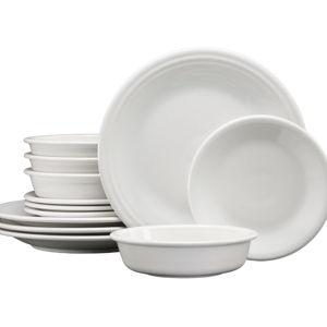Fiesta - Classic Rim 12-Piece Dinnerware Set, Service for 4