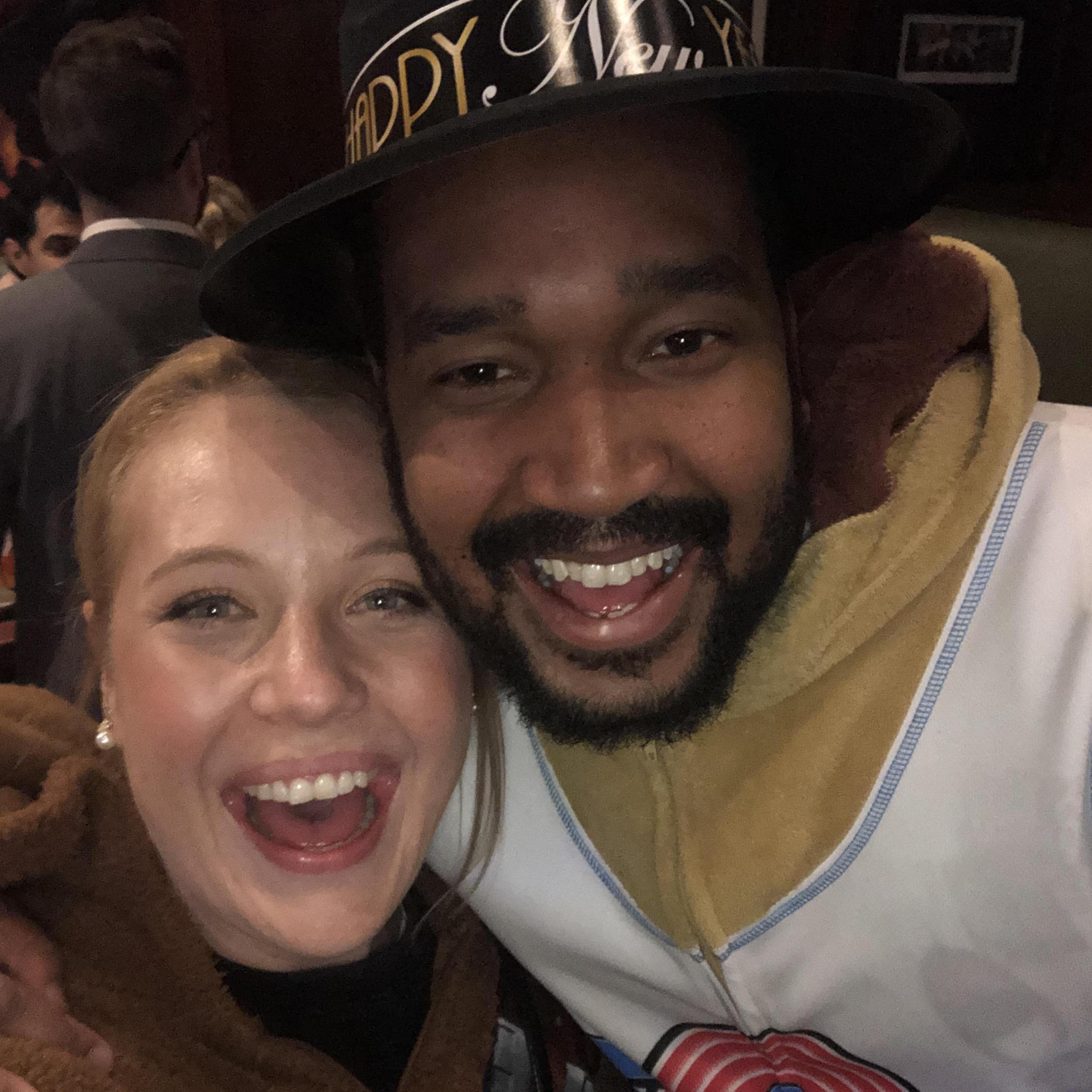 We wore onesies out for New Year's Eve in Kansas City, 2019!!