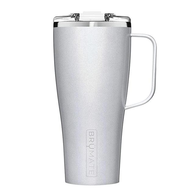 BrüMate Toddy XL - 32oz 100% Leak Proof Insulated Coffee Mug with Handle & Lid - Stainless Steel Coffee Travel Mug - Double Walled Coffee Cup (Glitter White)
