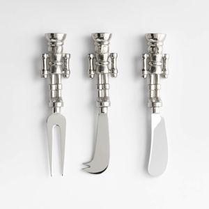 Crate&Barrel - Nutcracker Cheese Knives, Set of 3
