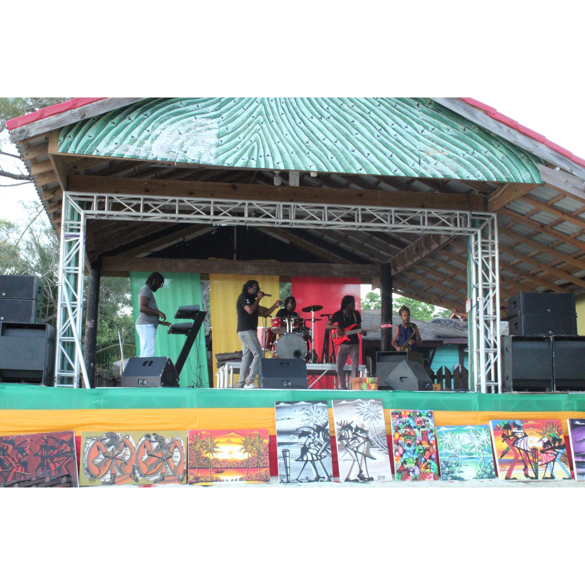 Live music on the beach every night