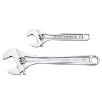 CRAFTSMAN 2-Piece 10-in Steel Adjustable Wrench Set