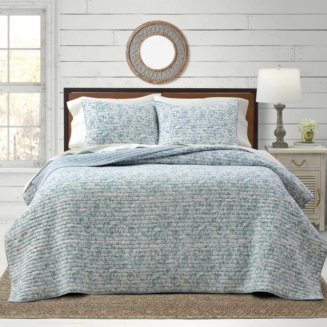 Bee & Willow™ Home Eden Cotton Gauze King Quilt in Light Blue