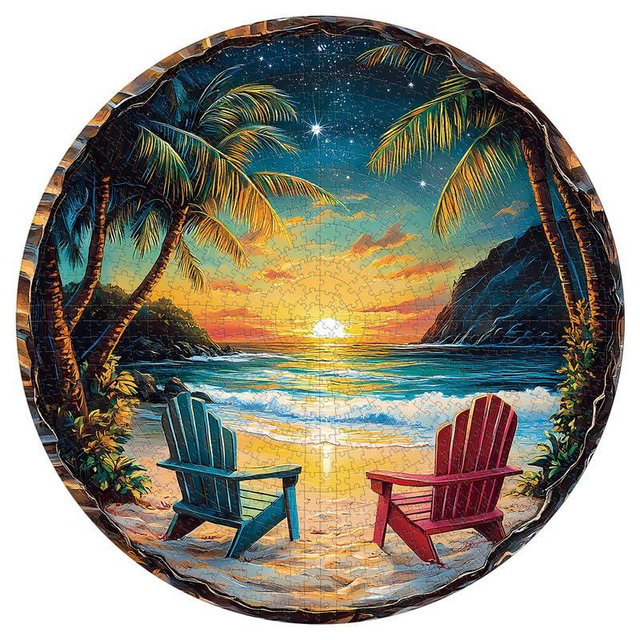 Jigfoxy Puzzles for Adults 1000 Pieces – Sunset Beach, Hard & Challenging Jigsaw, Relaxing Fun Game, Perfect Birthday for Puzzle Lovers, Home Décor