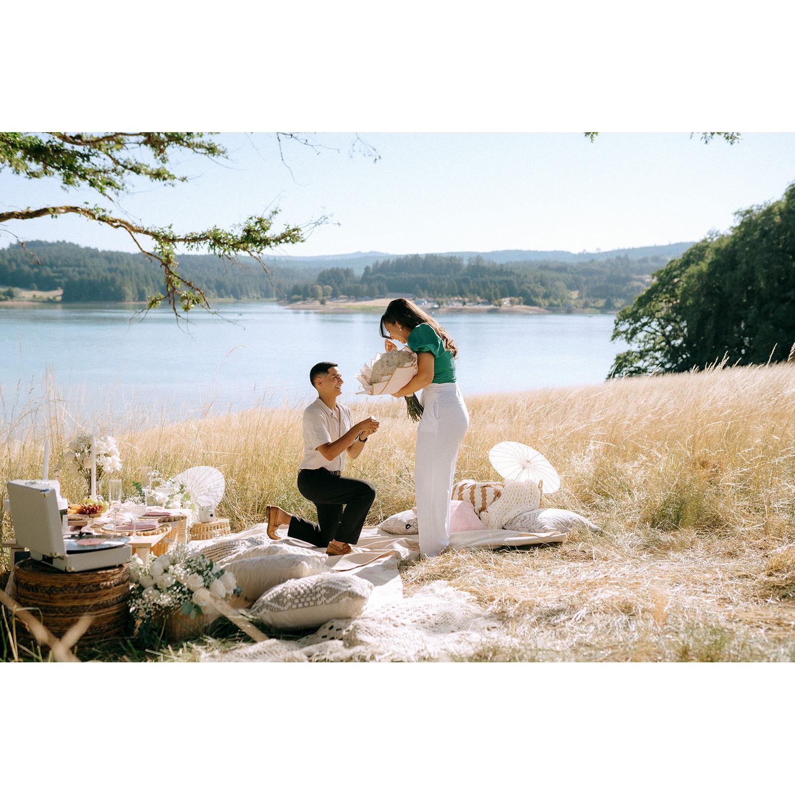 When he asked and she said YES!