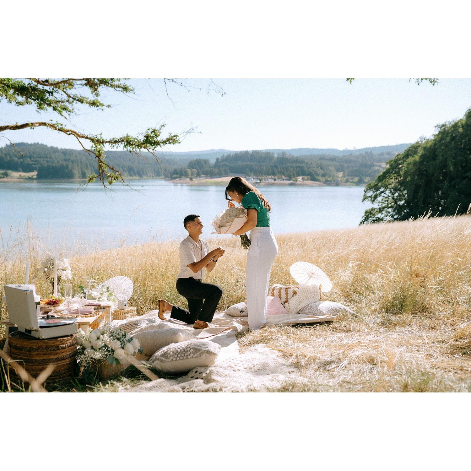 When he asked and she said YES!