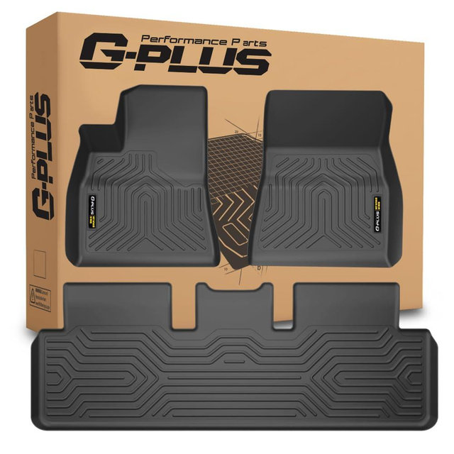 G-PLUS Model 3 Floor Mats Compatible with Tesla Model 3 2017-2023 Sept Old Style,Not Fit 2023 Oct-2026 New Model,TPE All Weather Custom Fit Full Cover Protection Floor Liners Black 3PCS