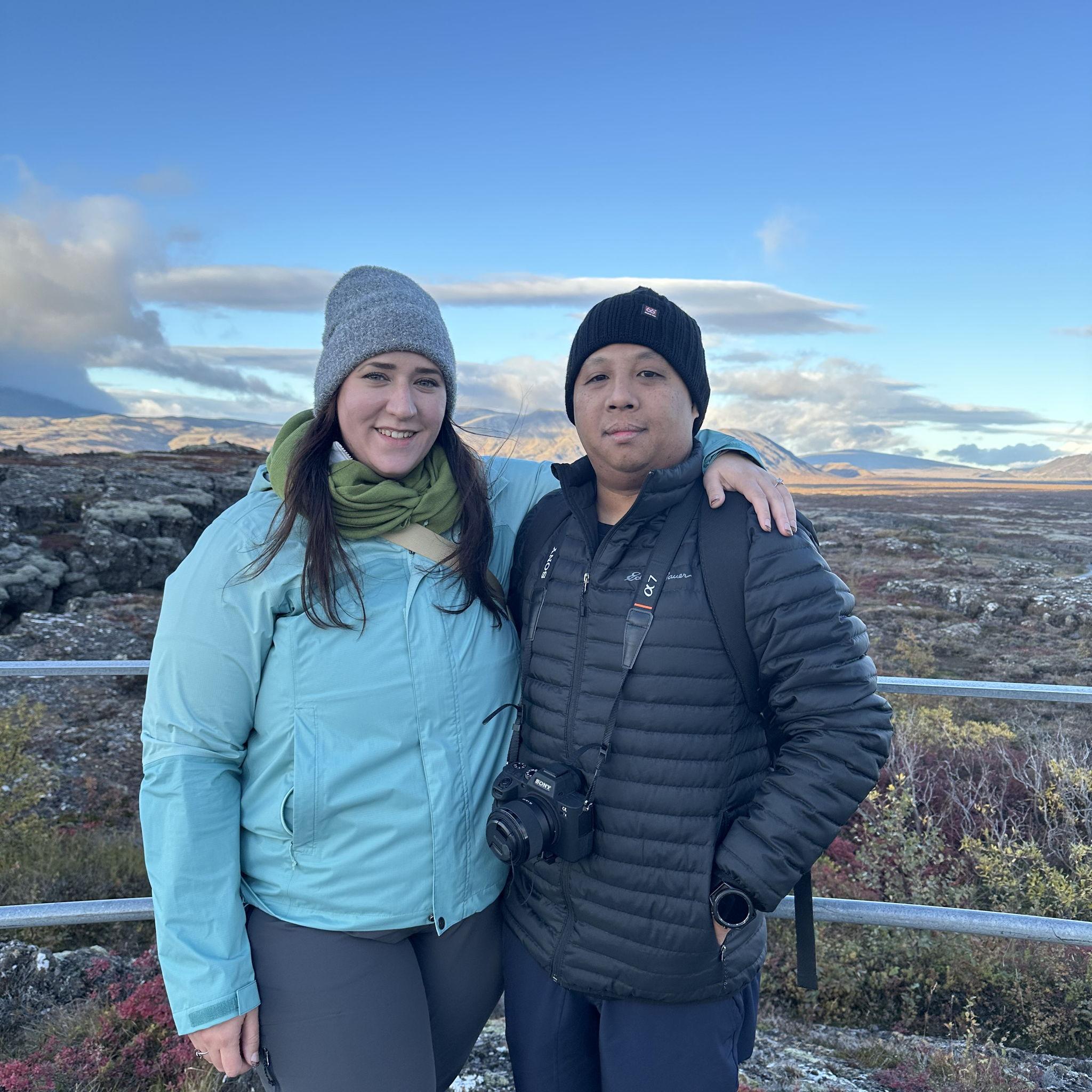 At Thingvellir National Park in Iceland where the tectonic plates meet - September, 2024
