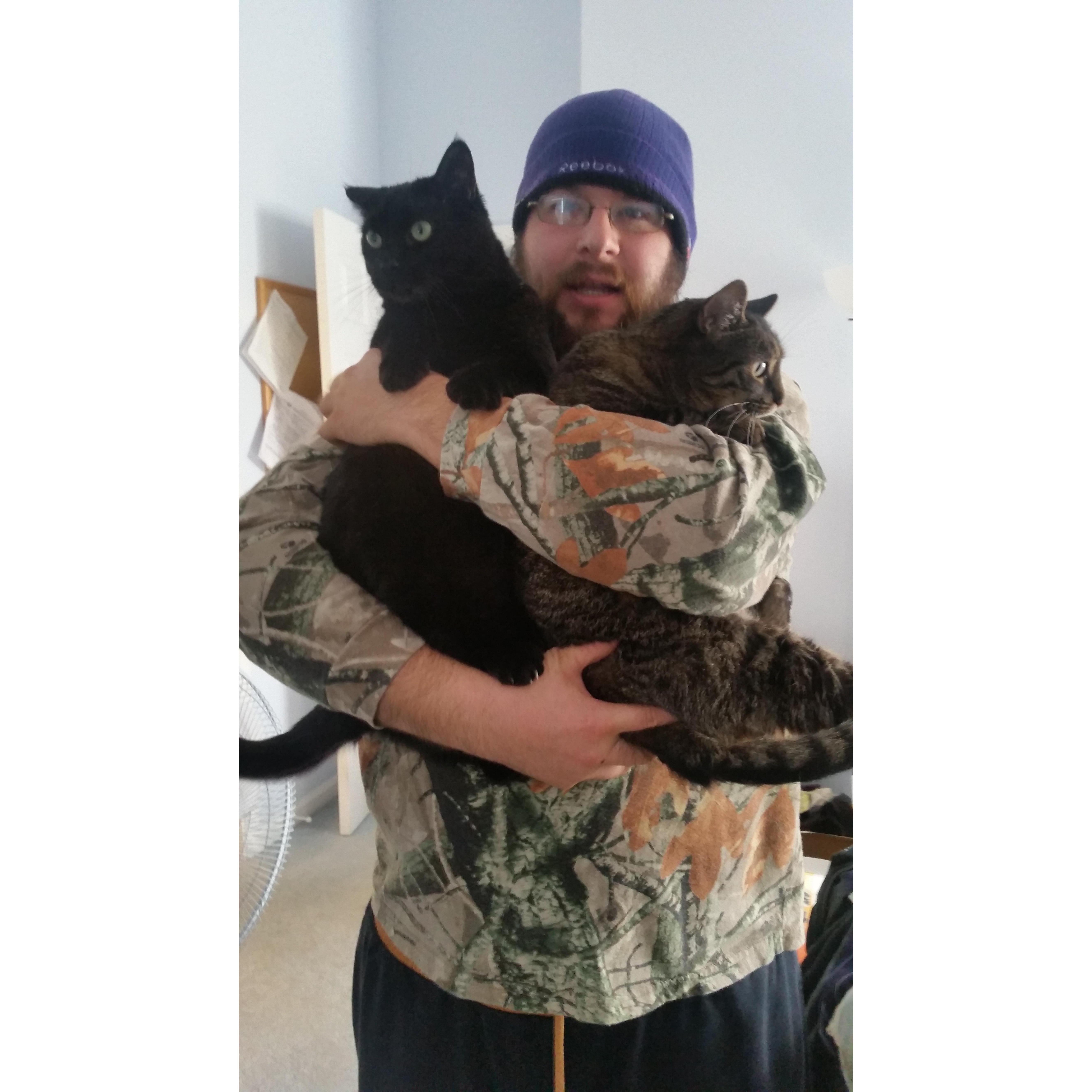 We LOVE our two kitties, Monster and Couppa!