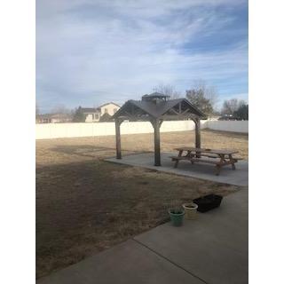 Here is our new backyard! Checkout the drawing of our plans for renovations!