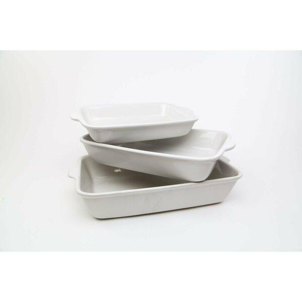 Carthage.Co 3-Piece Stoneware Rectangular Baking Dish Set