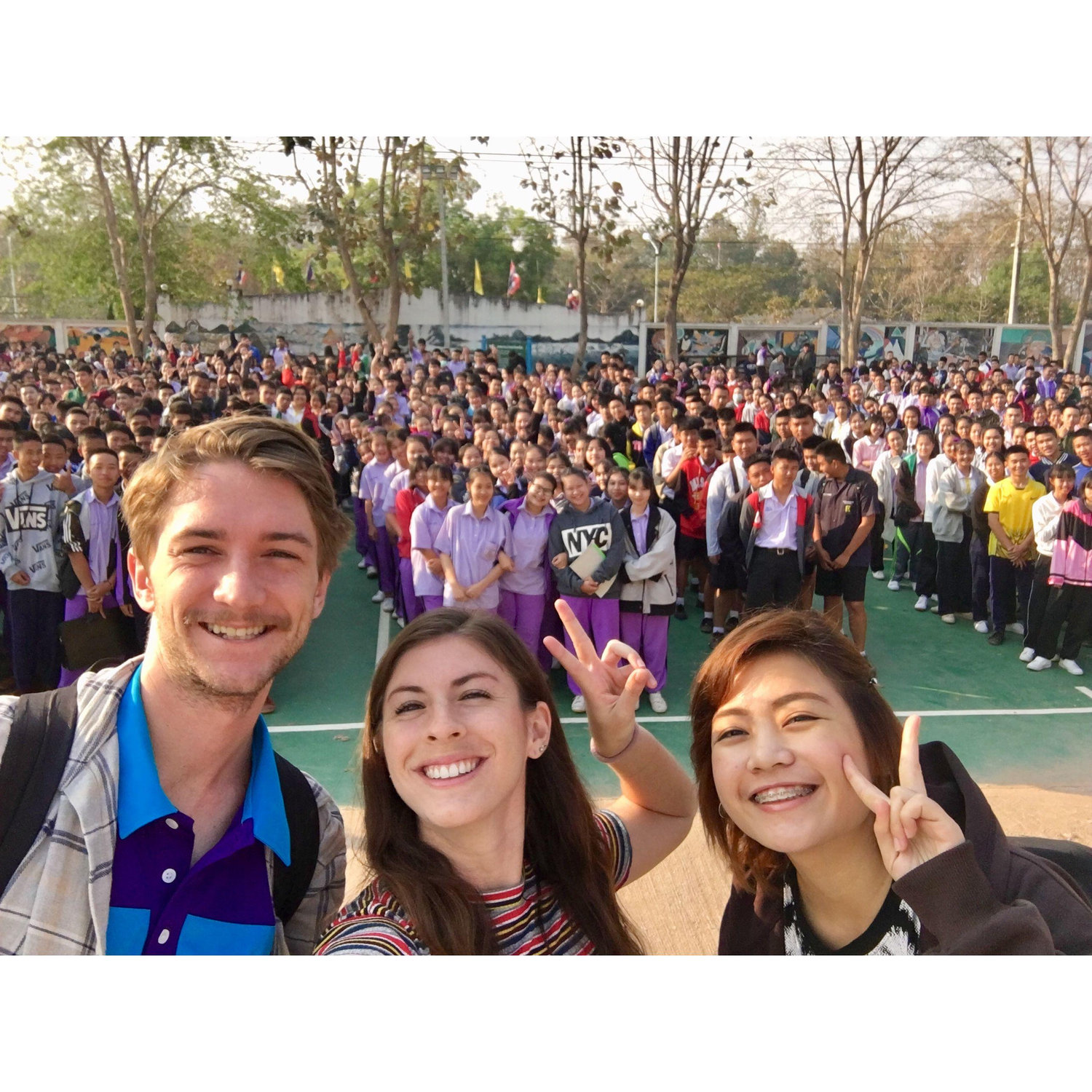 Wang Nuea Wittaya (high school) in Thailand - where we taught about 50 students! 2018