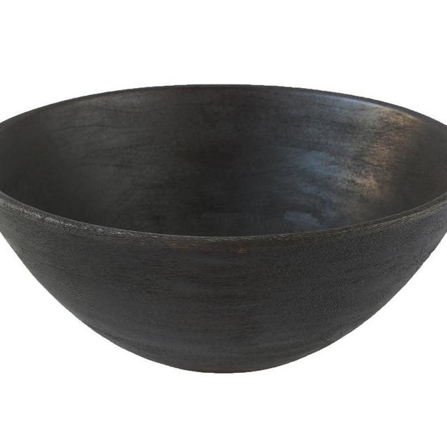 Black Mango Wood Serving Bowl