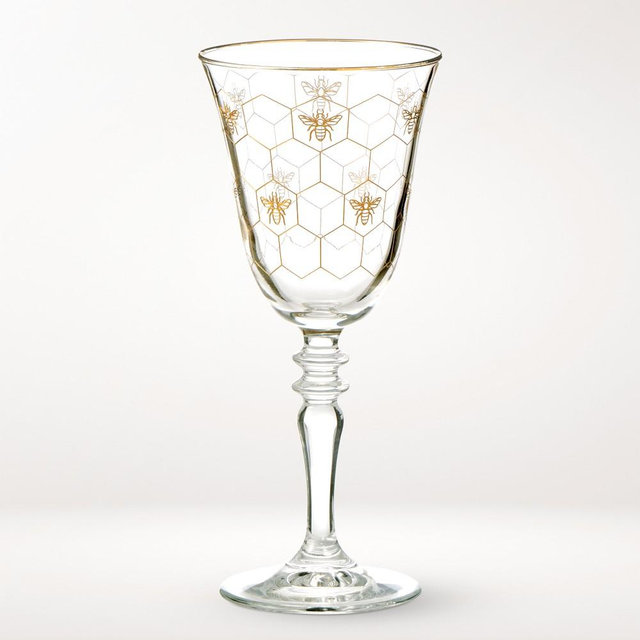 Honeycomb Wine Glasses, Set of 8