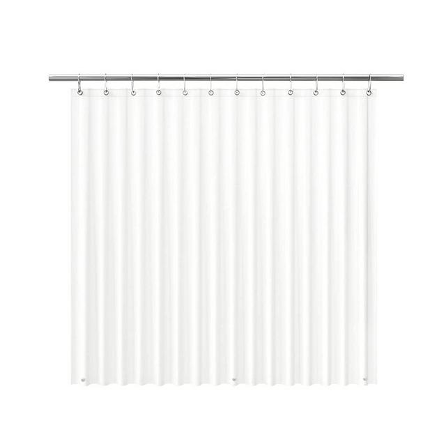 EHZNZIE Shower Curtain Liner Light Weight PEVA Stain Resistant, Waterproof, No Chemical Smell with 12 Rust Proof Metal Grommets for Bathroom Shower-72x72 Inches (Frosted)