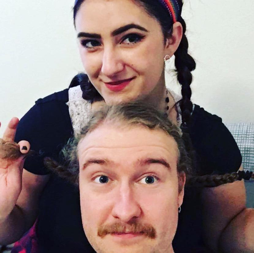 He lets me braid his hair 🥰