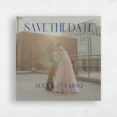 Navy, Blue Wedding Save the Date - Cleveland Square