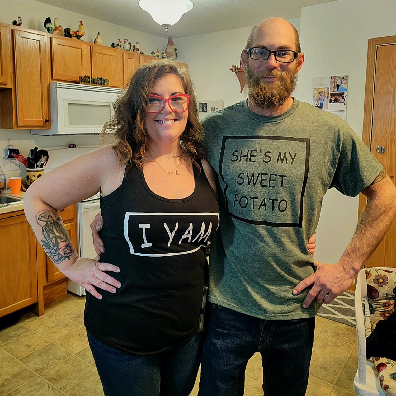 No matter how much he knows he will be made fun of by his friends, he always goes along with Heather's silly lovey dovey ideas! Because she's his sweet potato!
