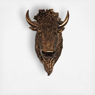 Resin Faux Taxidermy Bison Head