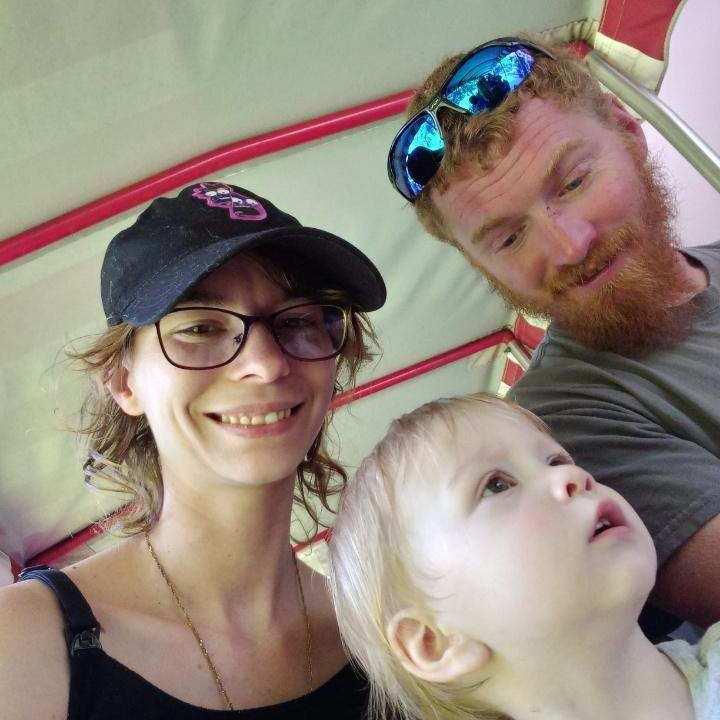 On the train at the Zoo!