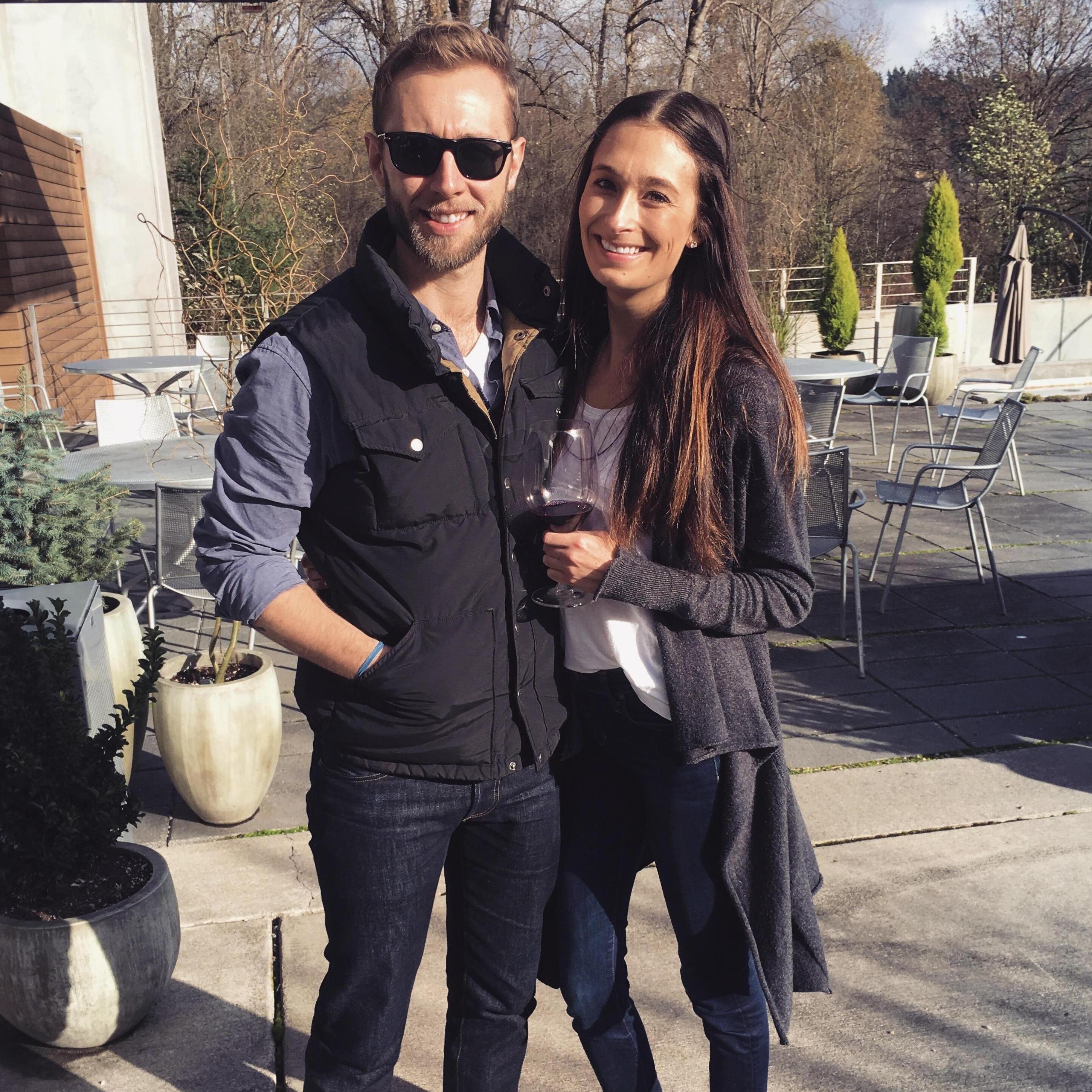 2016. Out enjoying one of our favorite activities; wine tasting in Woodinville, WA!
