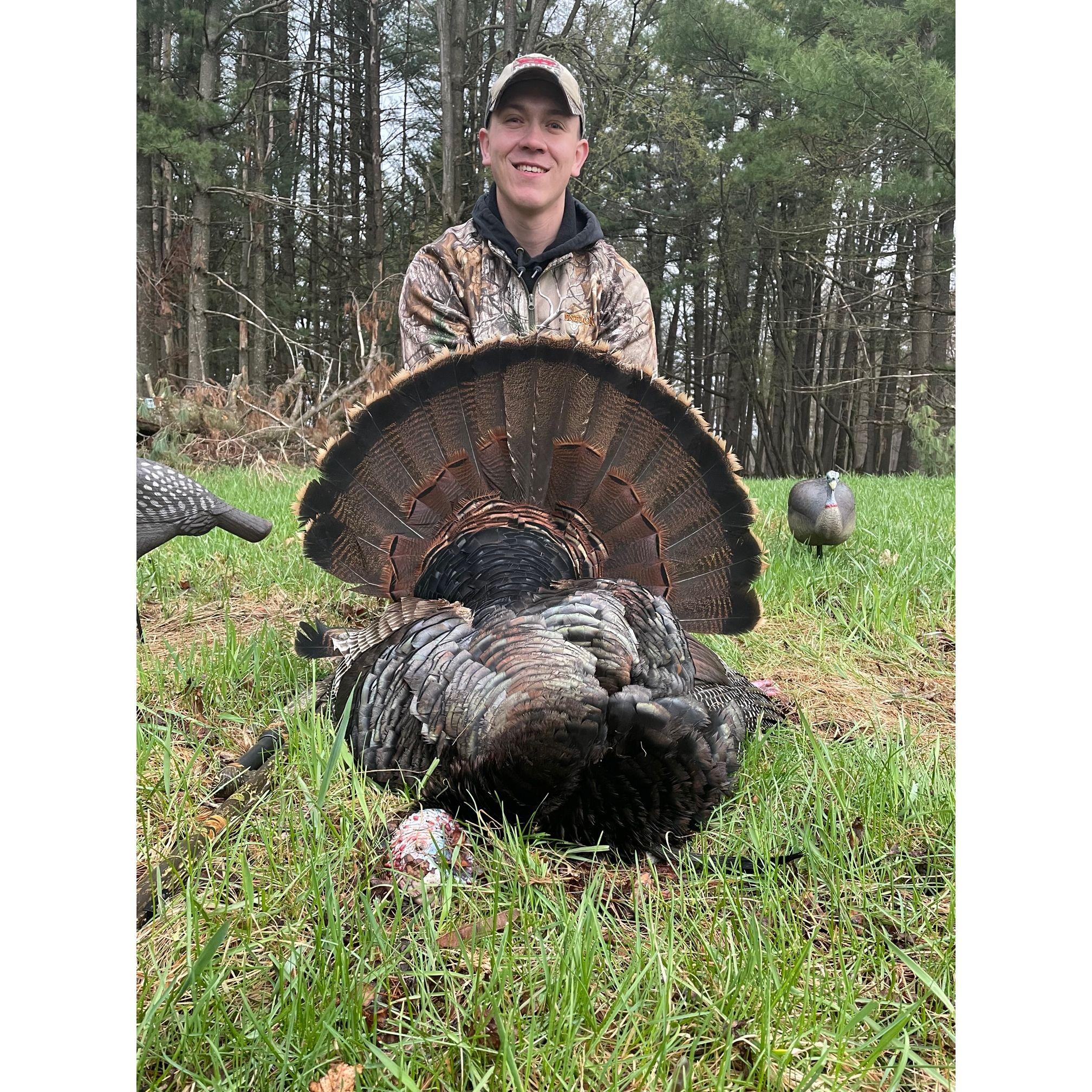 We didn't get a picture together, but this was our first successful turkey hunting trip! It was incredible to watch him strut in since he was the only tom we saw that morning! (I cried lol)