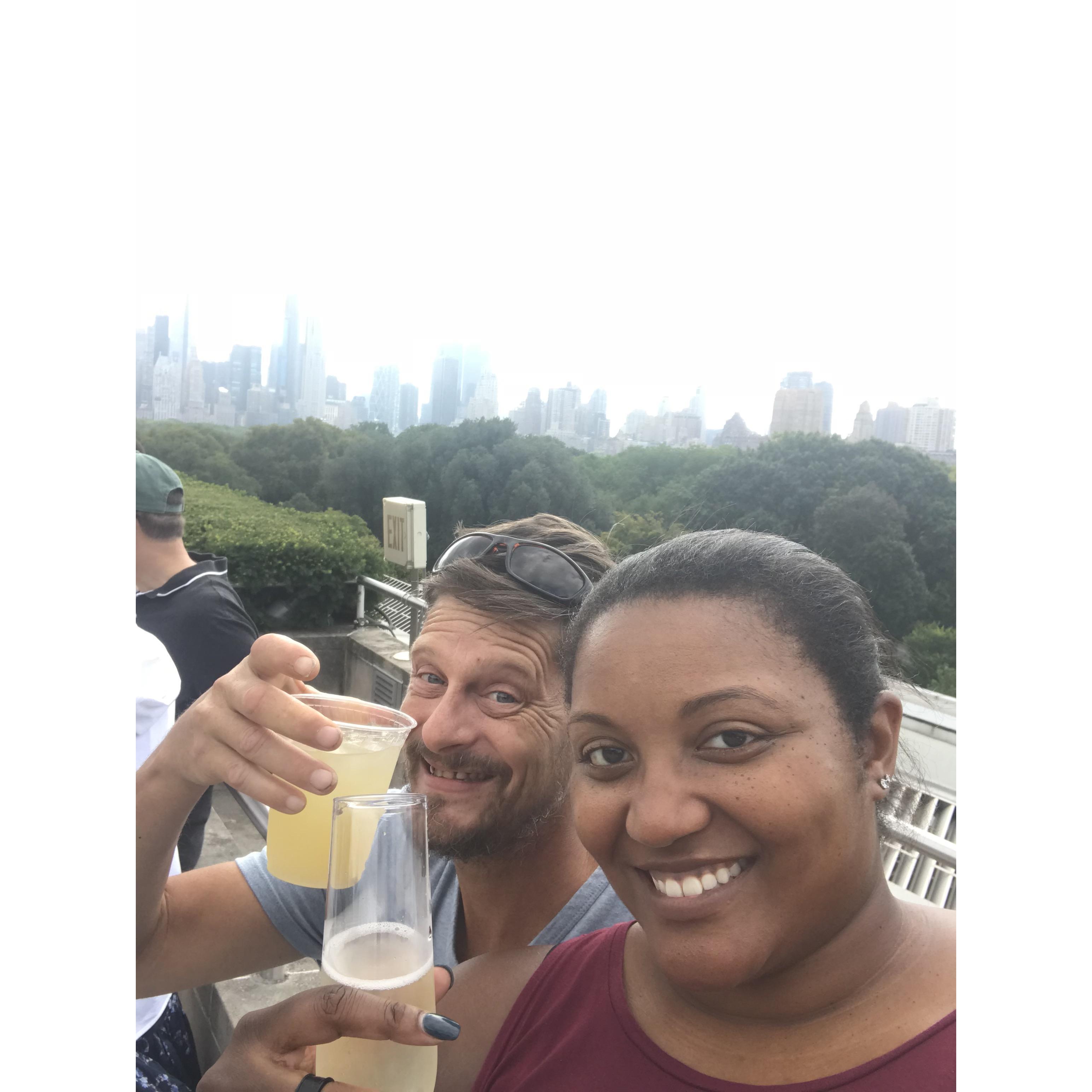 Drinks on the rooftop of the Met.
