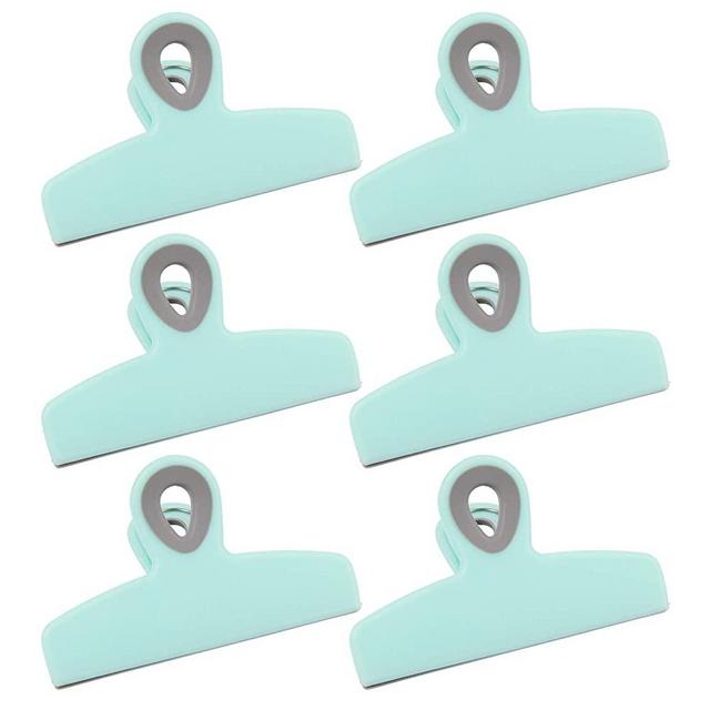 Yopay 6 Pack Chip Bag Clips, 5.3 Inch Heavy Duty Food Bag Clips, Food Bag Clamp with Air Tight Seal Grip for Bread Bags, Snack Bags, Coffee Bags and Paper Sheets