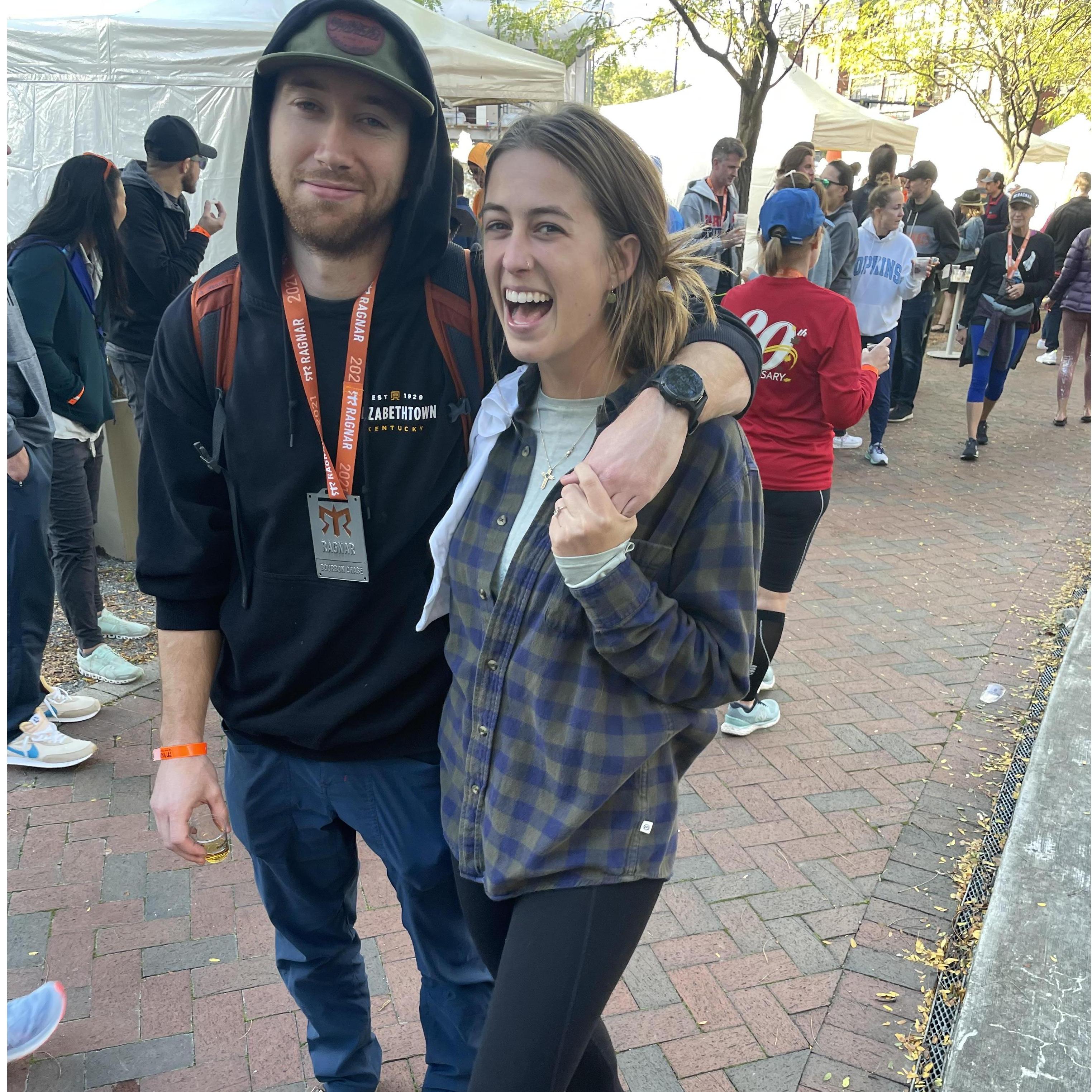 At the finish of the Bourbon Chase