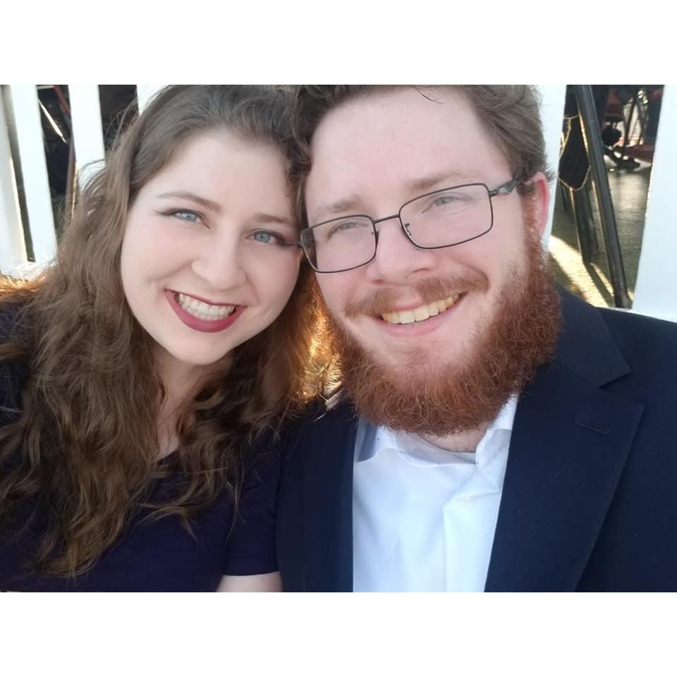 On the Riverboat Natchez, mere moments before Pete proposed, April 25 2019.