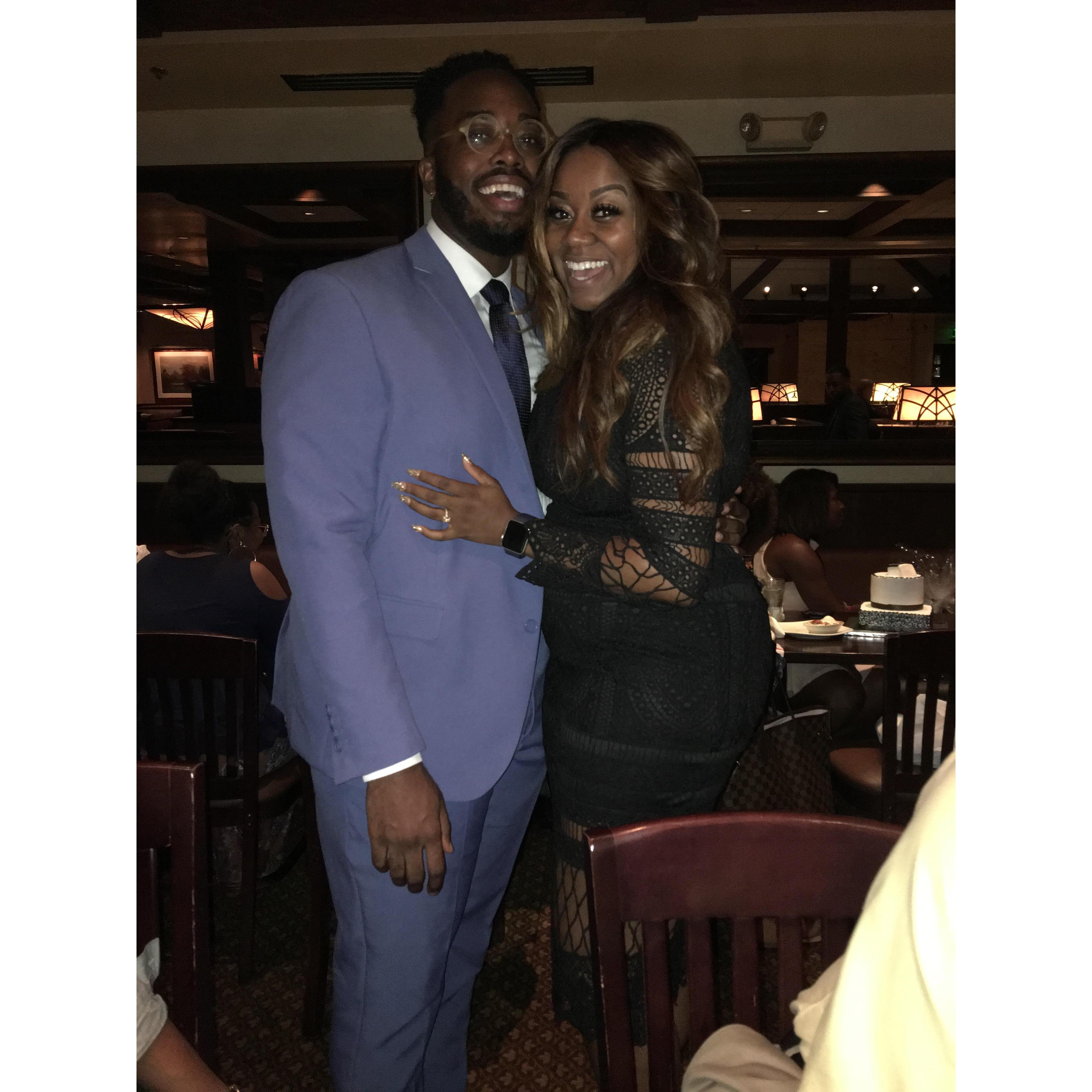 Moments after "She said yes!"