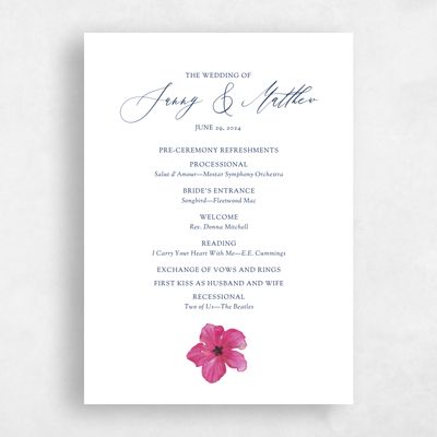 White Beach Wedding Program - Kaumana