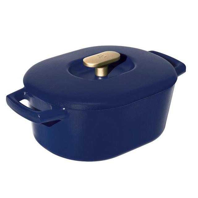 Beautiful 6QT Enamel Dutch Oven, Blueberry Pie