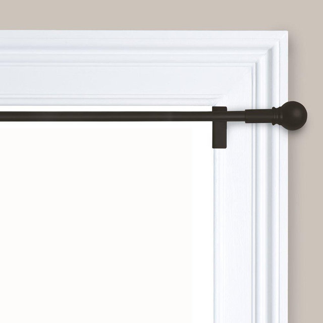 Maytex 6099 Easy to Install Adjustable Tension Decorative Window Curtain Rod, 48 inches to 84 inches, Oil Rubbed Bronze