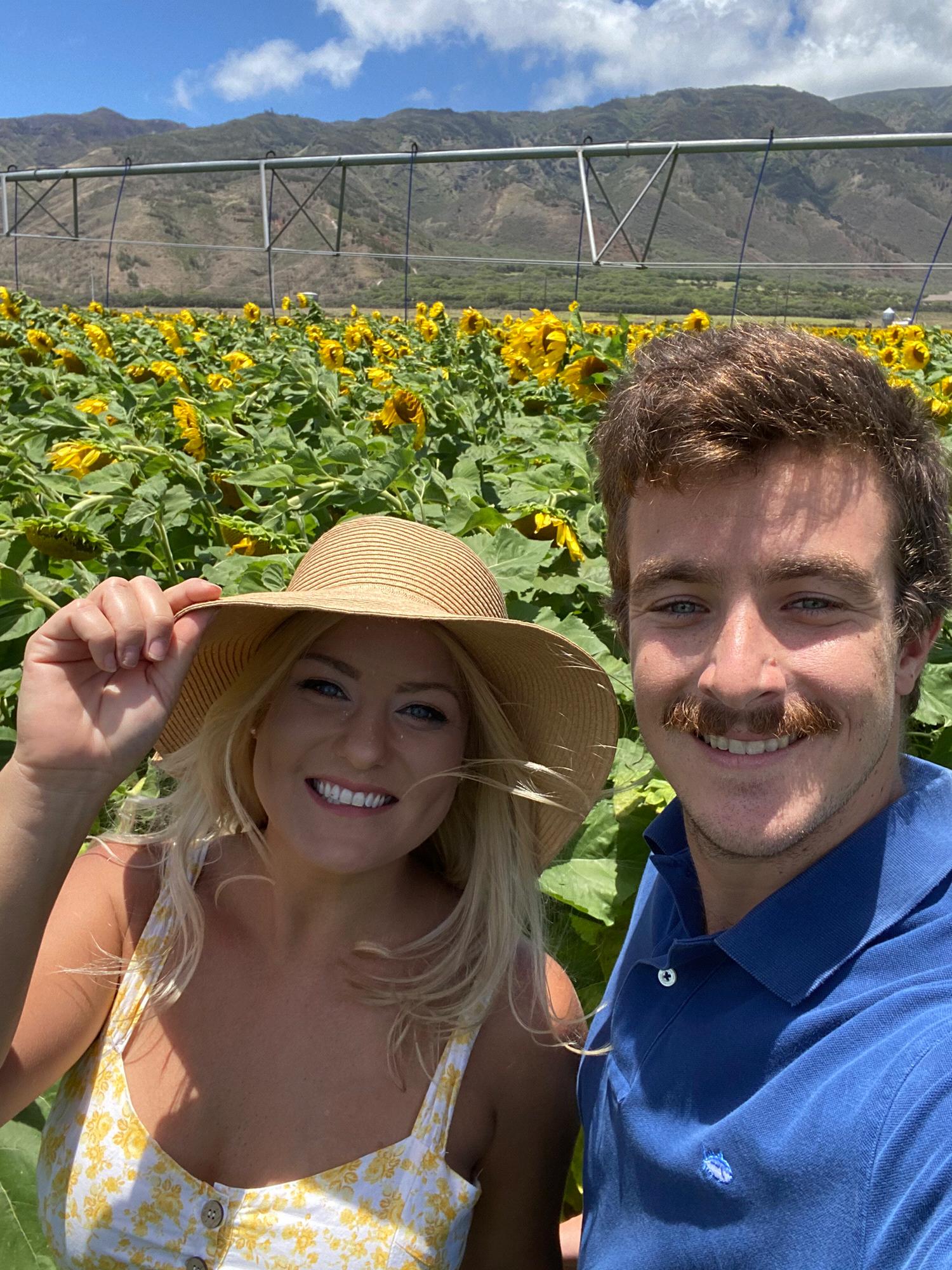 Sunflower field, Maui (Where we got engaged!)