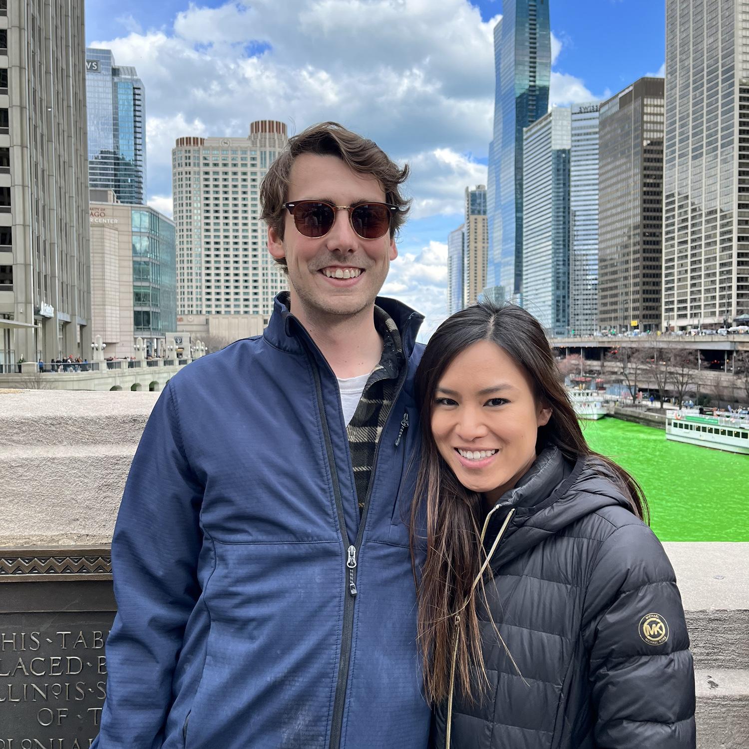 In Chicago to see the green river!