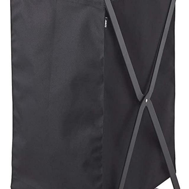 YAMAZAKI home Laundry Basket-Foldable Storage Hamper Organizer, One Size, Black