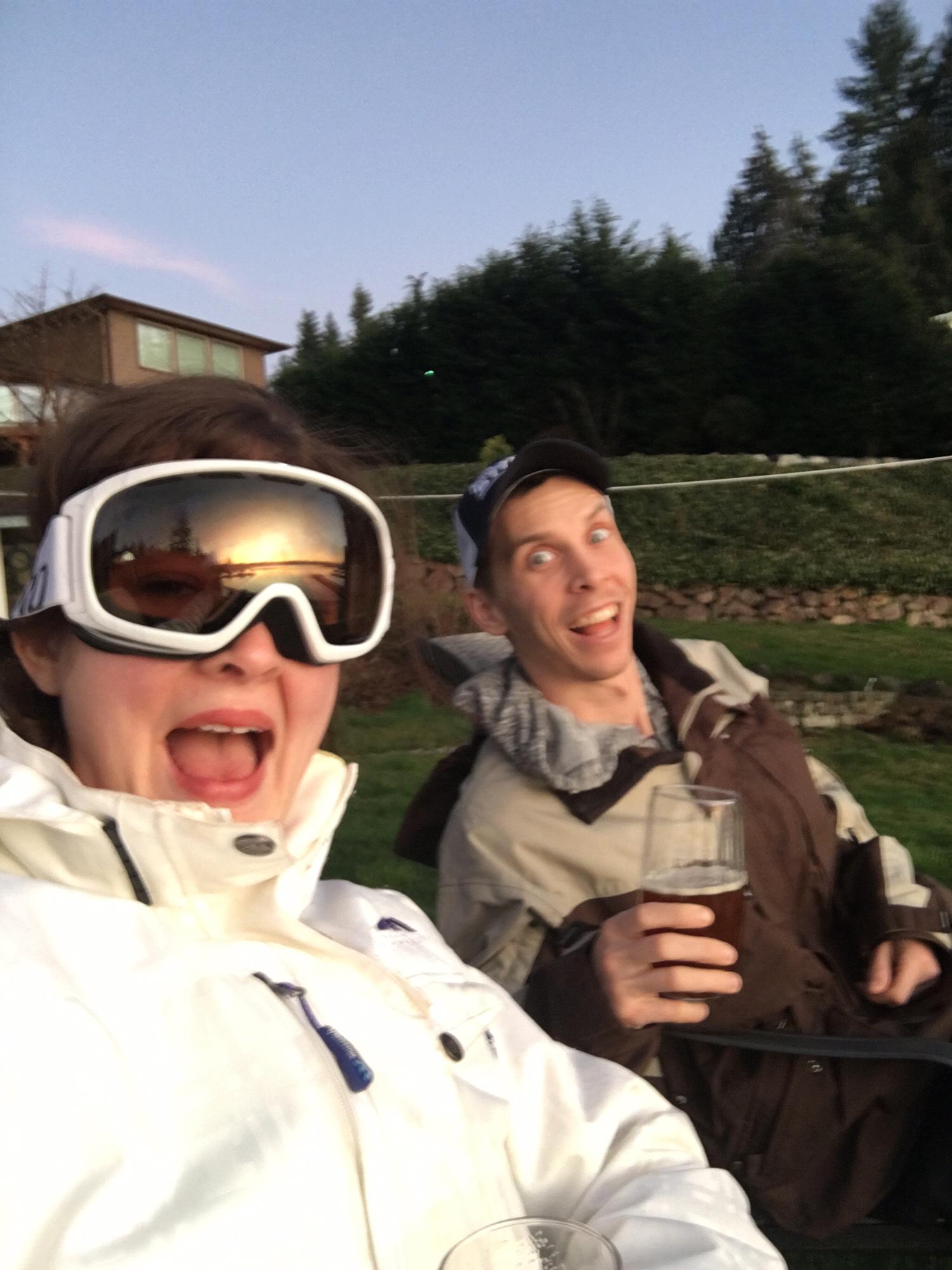 The night before Lia's first time snowboarding, February 2018