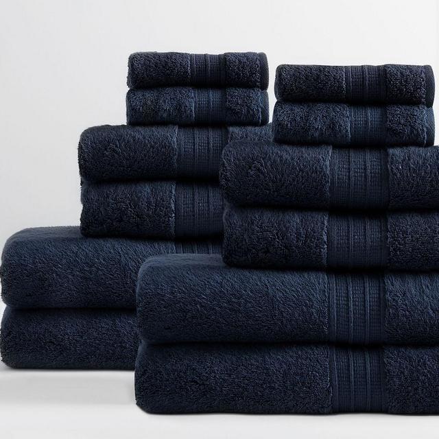 Navy Hydrocotton Organic Bath/Hand/Washcloth, Set of 12