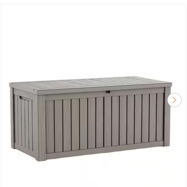 120 Gal. Light Brown Large Resin Outdoor Storage Deck Box 120GB-LB