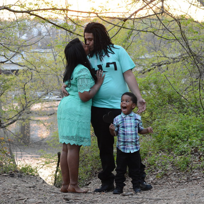 When God created you he thought of me. I thank God for every second I spend with you. Growing up together; now in love & we have our own little family. If fairytales are true it started with you.