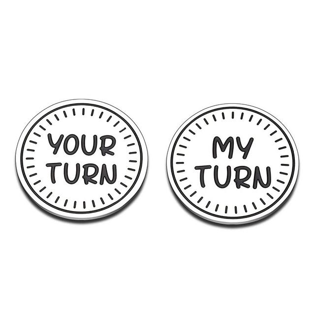 Couple Decision Coin You and My Funny Flip Coin Who's Turn Flip to Decide Round Adult Novelty Gift New Baby Gift for Parents Doubled Sided Flipping Challenge Coin Maker Collectors